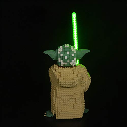 ZCXX Juego de luces LED compatibles con Lego 75255 Yoda, sin set Lego