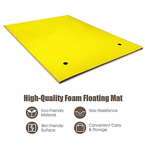 ZDSKSH Tapetes flotantes para Lago, Piscina, Playa, océano, Duradero y Resistente al desgarro 3 Capas de Espuma Xpe Flotante colchoneta de Agua, Juguete de Fiesta Flotante para Adultos y Niños