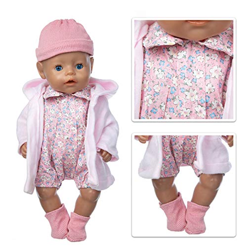 ZEEREE Ropa para Muñecos Bebé New Born Baby Doll, Trajes 17-18 "Ropa de Muñecas para Bebés (40-45 cm)