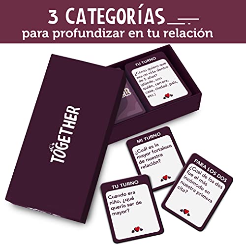 ZENAGAME Together - Juego de Mesa para Parejas - 150 Cartas para Mejorar la Comunicación - Juegos de Mesa Mayore, Juego de Cartas - Regalos para Parejas