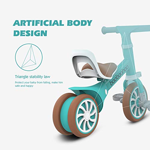 Zeroall 2 en 1 Bicicleta sin Pedales Bicicleta de Equilibrio con Pedales Desmontables,Bebes Bicicleta Baby Balance Bicicleta para Niños/Niñas 10-36 Meses Caminar Indoor|Outdoor(Azul)