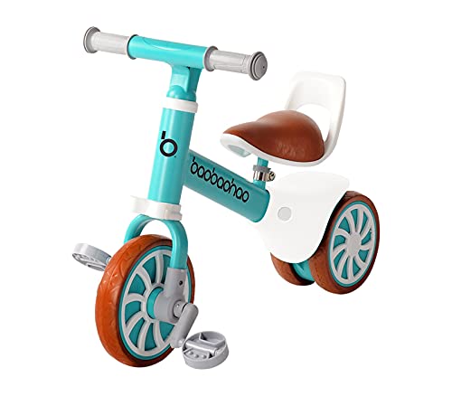 Zeroall 2 en 1 Bicicleta sin Pedales Bicicleta de Equilibrio con Pedales Desmontables,Bebes Bicicleta Baby Balance Bicicleta para Niños/Niñas 10-36 Meses Caminar Indoor|Outdoor(Azul)