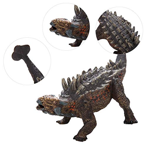 Zerodis Figura de Dinosaurio Ankylosaurus de 6 ", Figura de acción de Dinosaurio Realista Juguete Figura de Dinosaurio prehistórico Pintado a Mano Suave Colección de Vida Modelo para Niños