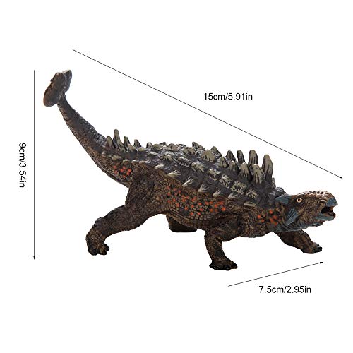 Zerodis Figura de Dinosaurio Ankylosaurus, Modelo de Dinosaurio de simulación en Miniatura de plástico, colección Decorativa educativa, Regalo para niños, iluminación de paleontología