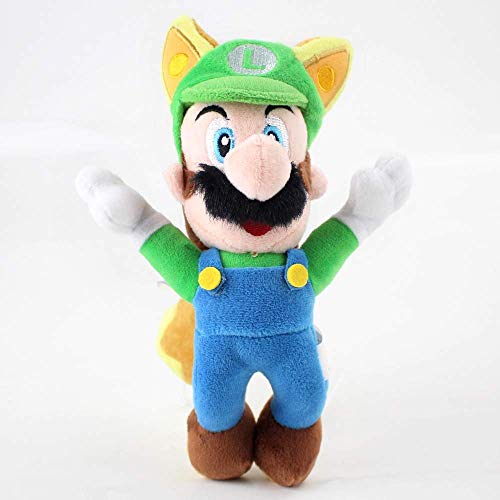 ZHTY Super Mary Plush 3pcs / Lot 20cm 3 Estilos Super Mario 3D Land Land Peluche Toys Mario Luigi Cosplay Mapache Cat Fox Animals Soft Relleno Muñecas Regalos para niños Song