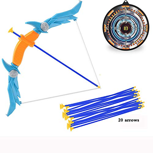 ZHXY Arco y Flechas para niños Arcos y Flechas Tiro con Arco Arco Juguete Arco Set niños Tiro con Arco Juegos con 20/30 Flechas de Tiro,Regalo para niñas a Partir de 6 años Niño,niña Azul,Rojo