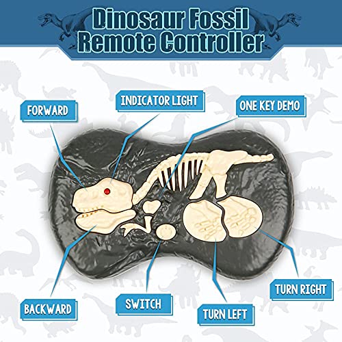 ZHYX Juguete de Dinosaurio a Control Remoto, Juguetes de Dinosaurio para Caminar y rugir, Juguete de simulación de Dinosaurios,Blue