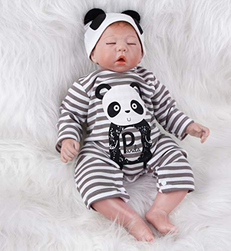 ZIYIUI 20 pulgadas 50cm Muñecas Reborn Bebé Niño Vinilo Silicona Suave Realista Hecho a Mano Niño Recién Nacido Niño Dormido Juguetes Magnéticos Baratos Regalos de Navidad Reborn Dolls