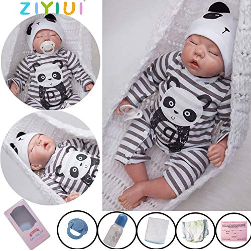 ZIYIUI 20 pulgadas 50cm Muñecas Reborn Bebé Niño Vinilo Silicona Suave Realista Hecho a Mano Niño Recién Nacido Niño Dormido Juguetes Magnéticos Baratos Regalos de Navidad Reborn Dolls