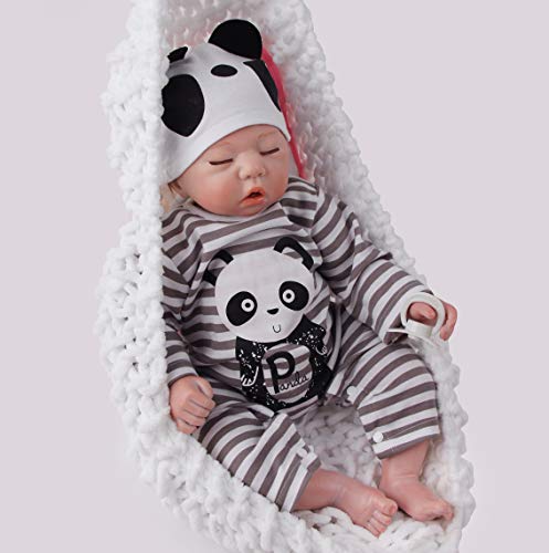 ZIYIUI 20 pulgadas 50cm Muñecas Reborn Bebé Niño Vinilo Silicona Suave Realista Hecho a Mano Niño Recién Nacido Niño Dormido Juguetes Magnéticos Baratos Regalos de Navidad Reborn Dolls