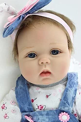 ZIYIUI 22" 55 cm Realista bebe Reborn Muñeca Vinilo Suave Silicona Niña Reborn Muñecos bebé Regalo de cumpleaños