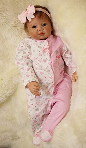 ZIYIUI 22 inch Muñecos Reborn bebé Reborn Niña Silicona Bebe Reborn Babys Dolls Realista Recién Nacido Magnetismo Juguetes 55 cm