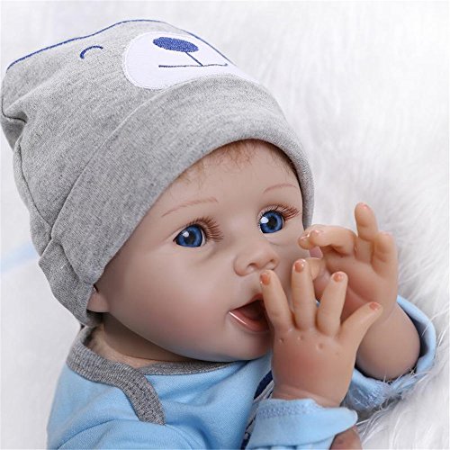 ZIYIUI 22 Pulgadas Muñecos bebé Reborn Niño Silicona Bebe Reborn Babys Dolls Realista Recién Nacido Niños Regalo Juguetes 55 cm