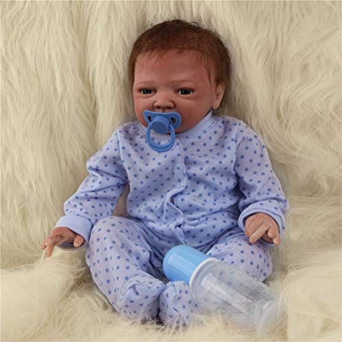 ZIYIUI 49 cm bebe Reborn Muñeca Chico Silicona Realista Muñecos Reborn Babys Dolls Niño Recién Nacido 19 Pulgadas Niños Juguete