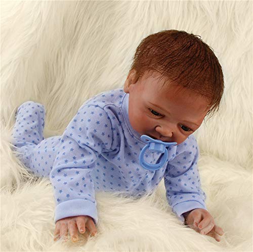 ZIYIUI 49 cm bebe Reborn Muñeca Chico Silicona Realista Muñecos Reborn Babys Dolls Niño Recién Nacido 19 Pulgadas Niños Juguete