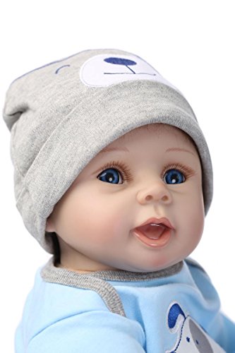 ZIYIUI 55cm Muñeca Reborn bebé Chico Vinilo Silicona Realista Niño Muñecos Reborn Baby Dolls Recién Nacido 22 Pulgadas Niños Juguete