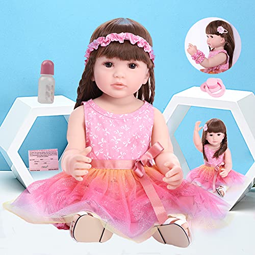 ZIYIUI Bebe Reborn Niña 22 Pulgadas 55 cm Silicona Cuerpo Completo Realista Niña Muñecas Reborn Recién Nacido Muñecas Reborn para Niños Pequeños Juguete de Regalo