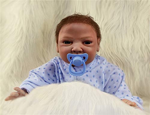 ZIYIUI Muñeca Reborn bebé Muñecos de Silicona Chico Realista Recién Nacido Boca Magnética 18 Pulgadas