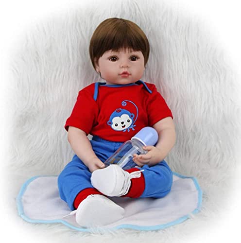 ZIYIUI Muñecas Reborn Bebé Niño 18 Pulgadas 48cm Muñeco Reborn bebé Chico Vinilo Silicona Realista Niño Muñecas Reborn Baby Dolls Recién Nacido Juguetes Regalos de Cumpleanos