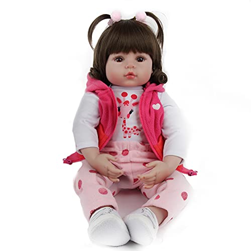 ZIYIUI Muñecas Reborn Niña 24 Pulgadas 60 cm Silicona Blanda Reborn Bebé Recién Nacido Hecho a Mano Bebé Reborn Niña Realista Bebés Niño Niña Regalo Juguete Reborn Dolls