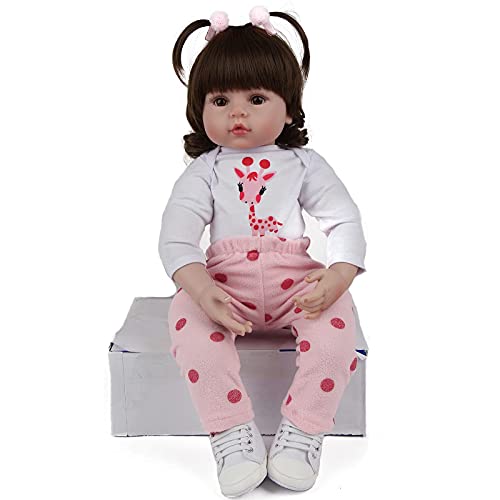 ZIYIUI Muñecas Reborn Niña 24 Pulgadas 60 cm Silicona Blanda Reborn Bebé Recién Nacido Hecho a Mano Bebé Reborn Niña Realista Bebés Niño Niña Regalo Juguete Reborn Dolls