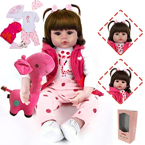 ZIYIUI Muñecas Reborn Niña 24 Pulgadas 60 cm Silicona Blanda Reborn Bebé Recién Nacido Hecho a Mano Bebé Reborn Niña Realista Bebés Niño Niña Regalo Juguete Reborn Dolls