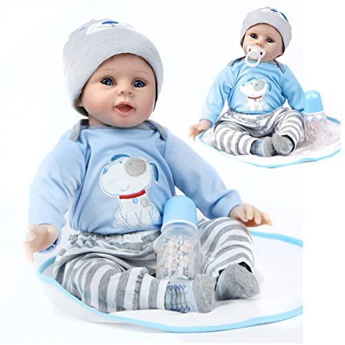 ZIYIUI Realista Bebe Reborn 22 Pulgadas 55 cm muneca Reborn Reales Silicona Muñecas Reborn Vinilo Silicona Suave Bebes Muñecos Hechos a Mano Juguetes de Regalo Navideño para Niños