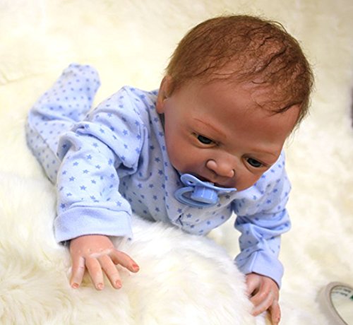 ZIYIUI Realista Niño Muñeca Reborn bebé Chico Muñeco Reborn Baby Dolls Silicona Recién Nacido 20 Pulgadas Hecha a Mano Niños Juguete Regalo