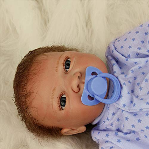 ZIYIUI Realista Niño Muñeca Reborn bebé Chico Muñeco Reborn Baby Dolls Silicona Recién Nacido 20 Pulgadas Hecha a Mano Niños Juguete Regalo