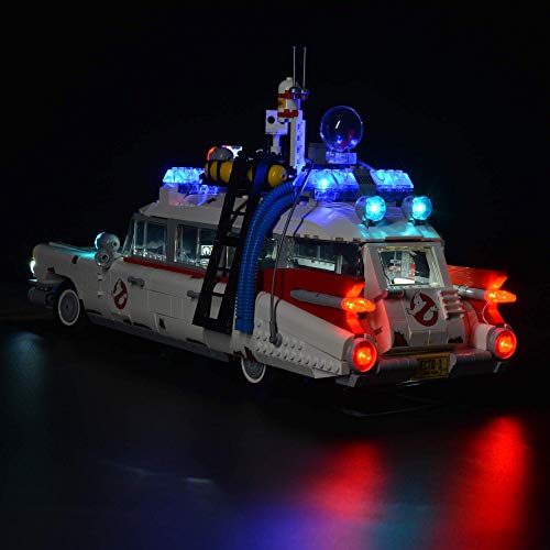 ZJLA Juego de luces de control remoto con sonido para Lego Ghostbusters ecto-1 10274, iluminación para Lego 10274 ecto 1 (no incluye el modelo Lego)