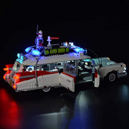 ZJLA Juego de luces de control remoto con sonido para Lego Ghostbusters ecto-1 10274, iluminación para Lego 10274 ecto 1 (no incluye el modelo Lego)