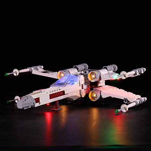 ZJLA Juego de luces para Lego Star Wars Luke Skywalkers X-Wing Fighter 75301, kit de iluminación LED compatible con Lego 75301 (modelo Lego no incluido) (como se muestra)