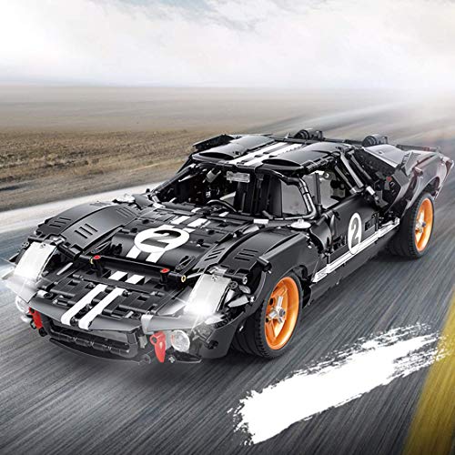 ZJLA Technic Building Blocks Auto Ford GT40, 2404Parts 1:10 Racing Auto Technic Building Blocks Juguetes de construcción compatibles con Lego