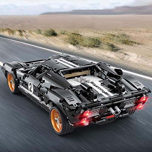 ZJLA Technic Building Blocks Auto Ford GT40, 2404Parts 1:10 Racing Auto Technic Building Blocks Juguetes de construcción compatibles con Lego