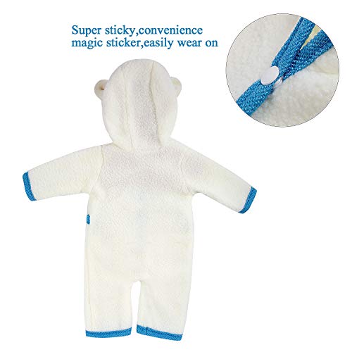 ZOEON Ropa de Muñecas para New Born Baby Doll, Onesies para Muñecas 35-43 cm, Conjunto de 2