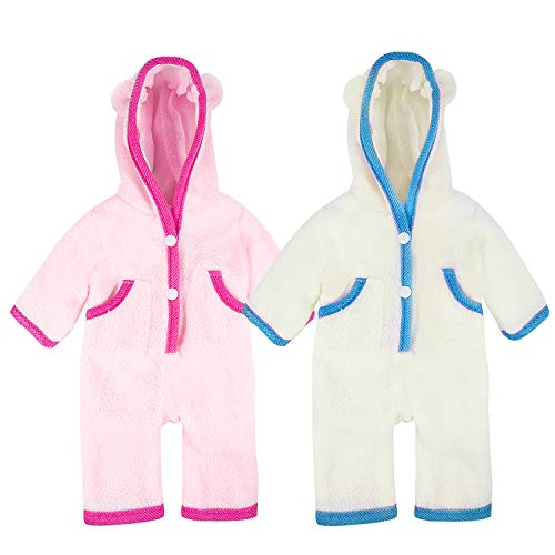 ZOEON Ropa de Muñecas para New Born Baby Doll, Onesies para Muñecas 35-43 cm, Conjunto de 2