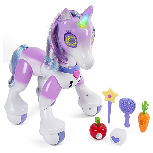 Zoomer Enchanted Unicorn - Robots de entretenimiento (Violeta, Blanco, Chica, 5 año(s), AA) , color/modelo surtido