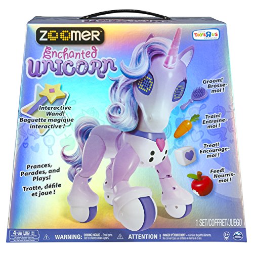 Zoomer Enchanted Unicorn - Robots de entretenimiento (Violeta, Blanco, Chica, 5 año(s), AA) , color/modelo surtido