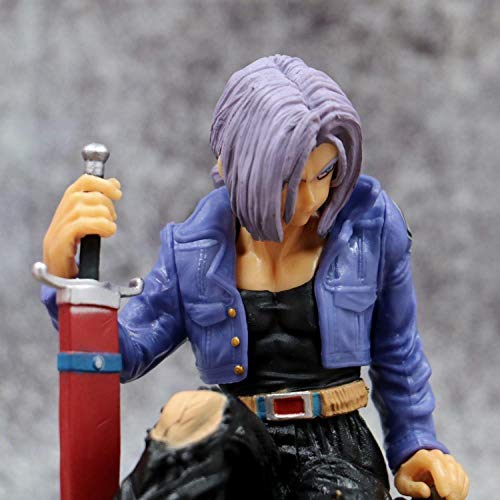 Zqcay Personajes Animados Future Trunks Anime Figura Juguetes 12Cm. Action Figure Personaje Animado Modelo De Estatua Decoración Modelo De Anime De Mano Muñecas Estatuas Estatuas De Arte