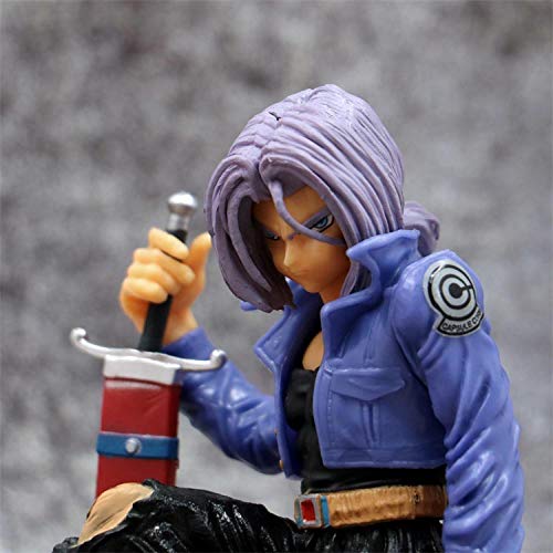 Zqcay Personajes Animados Future Trunks Anime Figura Juguetes 12Cm. Action Figure Personaje Animado Modelo De Estatua Decoración Modelo De Anime De Mano Muñecas Estatuas Estatuas De Arte