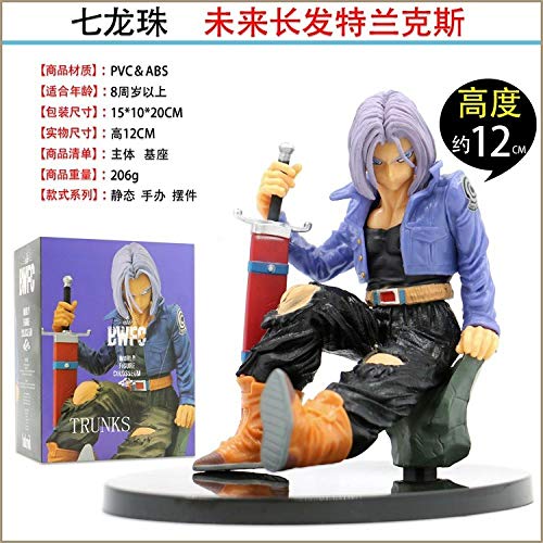 Zqcay Personajes Animados Future Trunks Anime Figura Juguetes 12Cm. Action Figure Personaje Animado Modelo De Estatua Decoración Modelo De Anime De Mano Muñecas Estatuas Estatuas De Arte