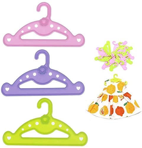 ZSWQ Perchas de Plástico Perchas de Ropa Accesorios Vestido Complementos como Regalo para 18 Pulgadas Muñeca 46 cm American Girl Doll