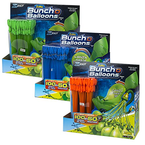 Zuru Bunch O Balloons Set lanzador y 105 globos, 3 surtidos (Colorbaby 42718)