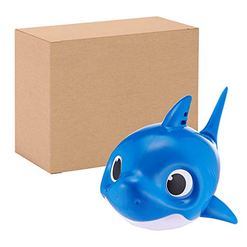 ZURU ROBO ALIVE JUNIOR- Pinkfong Baby Daddy Shark, juguete de baño para nadar y cantar a batería, por ZURU, individual, Color azul (25282B)