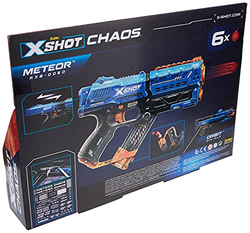 ZURU X-Shot 36282 Meteor Blaster (12 Redondas), Azul