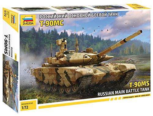 Zvezda 530005065 1:72 T-90MS - Tanque de Batalla Ruso Main Tank, maqueta de plástico, Kit de Montaje, réplica Detallada