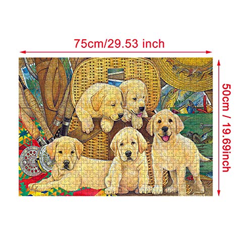 ZW18U Rompecabezas de diversión Familiar 1000 Piezas Gran Jigsaw Picture Puzzle Toys Puppy Baby Pattern Adult Children Puzzle Game Festival Regalo Pintura de decoración del hogar