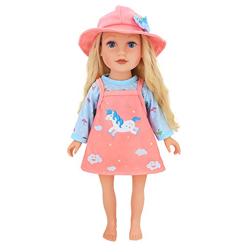 ZWOOS Ropa de Muñecas para New Born Baby Doll, Atuendo Unicornio con Sombrero para Muñecas 35-43 cm