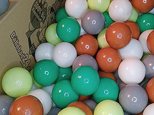 100 bolas de plástico orgánico para piscina de bolas de caña de azúcar renovable, materias primas, 6 cm de diámetro, guardería y calidad comercial – BB01