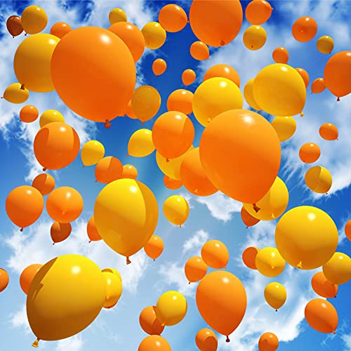 100 Globos de Látex de Fiesta de 18 Pulgadas 12 Pulgadas 10 Pulgadas 5 Pulgadas para Decoración de Fiesta de Globos de Novia Cumpleaños Boda Baby Shower Navidad Halloween (Naranja)